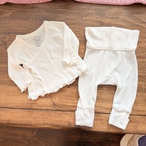 Caden Lane Cream Waffle Crossover Top & Bottom